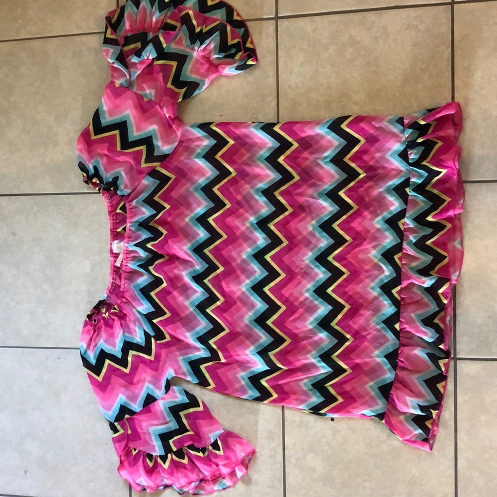 3/5 sleeve sheer top